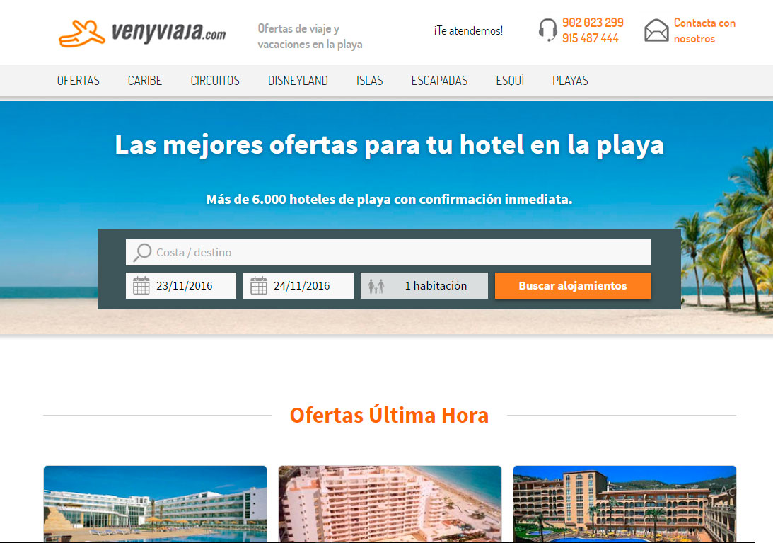 Proyecto: Ven y Viaja Playas